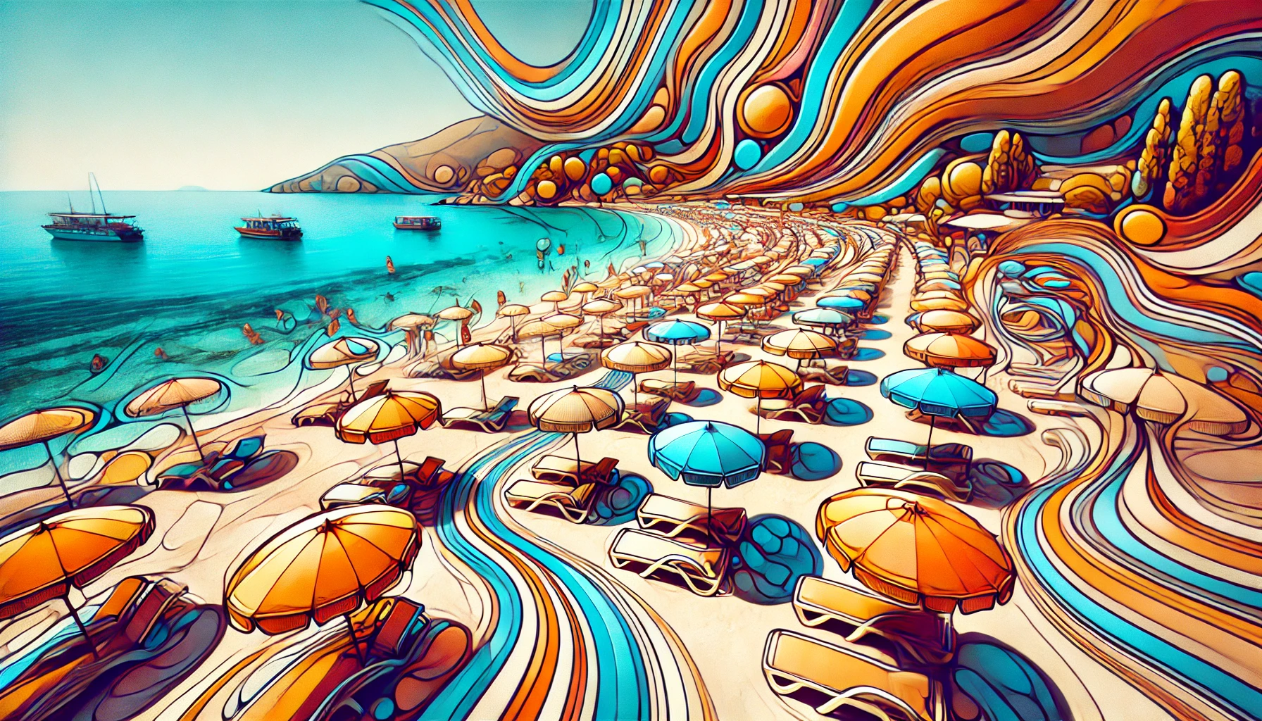 Kemer Plajı Şezlong Şemsiye Fiyatları 2024