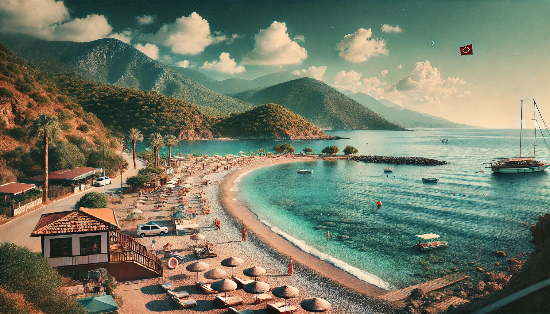 Akbük Koyu Plajı Giriş Ücreti Şezlong Fiyatları 2024