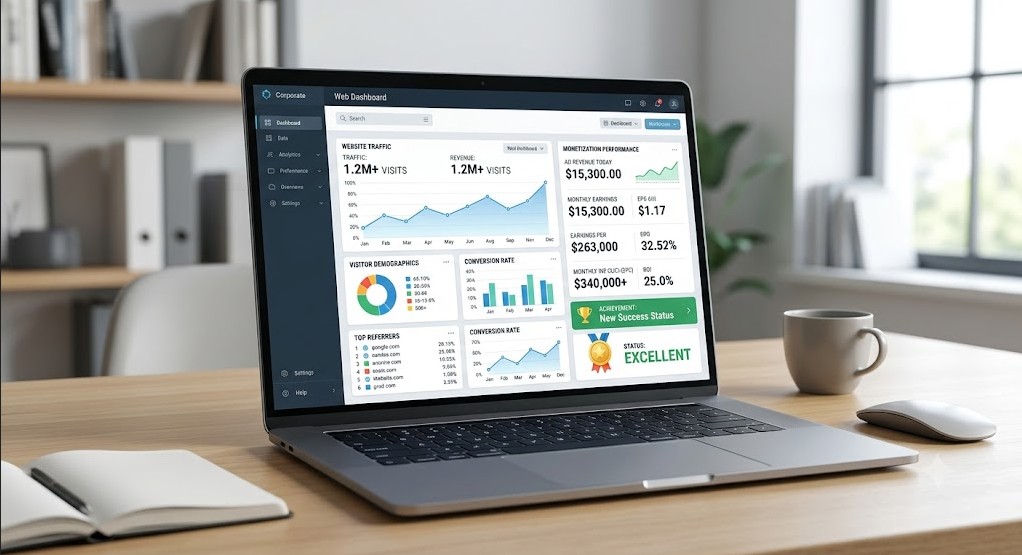 Web sitesi analitiği ve pasif gelir optimizasyonu