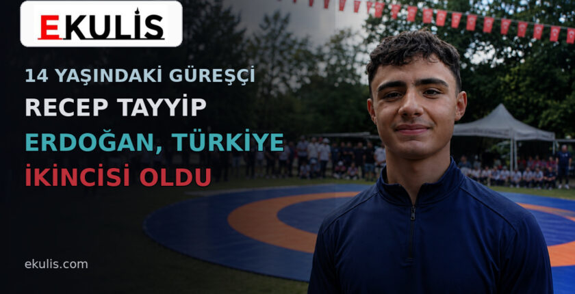 14 yaşındaki Recep Tayyip Erdoğan güreşte Türkiye ikincisi oldu
